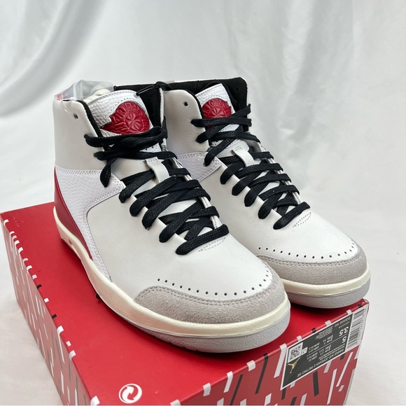 Air Jordan 2 Retro SE Nina Chanel Abney White Red Womens Size 5 - Picture 2 of 8